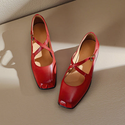 Edith™ | Classic Leather Mary Jane Shoes
