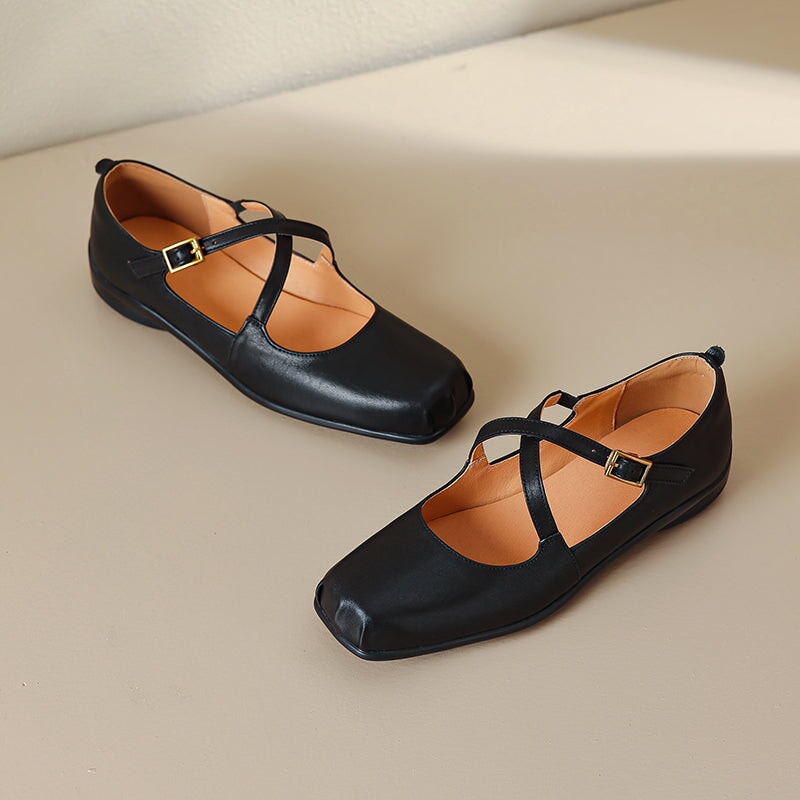 Edith™ | Classic Leather Mary Jane Shoes